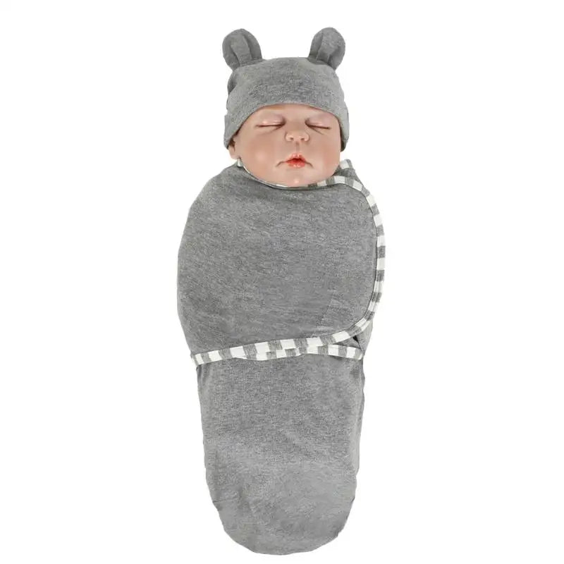 Baby Swaddle Blanket with Hat