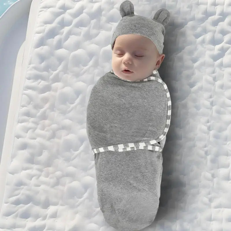 Baby Swaddle Blanket with Hat