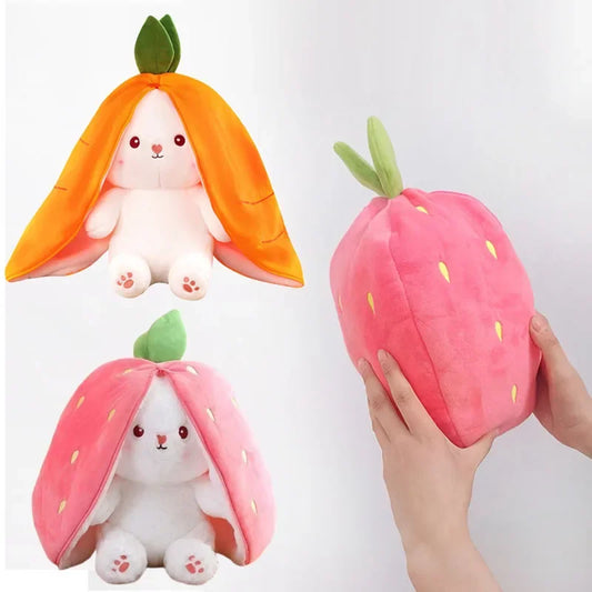 25cm Cute Strawberry Carrot Rabbit Plush Toy